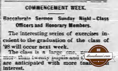Ilion Citizen Ilion High School - Class of 1898