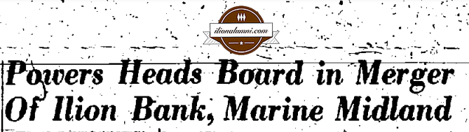 Utica Observer - IHS 1905 - Powers Heads Board in Merger Ilion Bank, Marine Midland