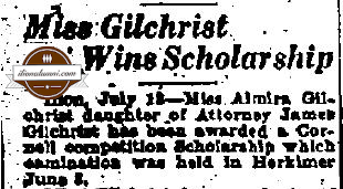 Utica NY Observer Dispatch - Almira Gilchrist Wins Scholarship