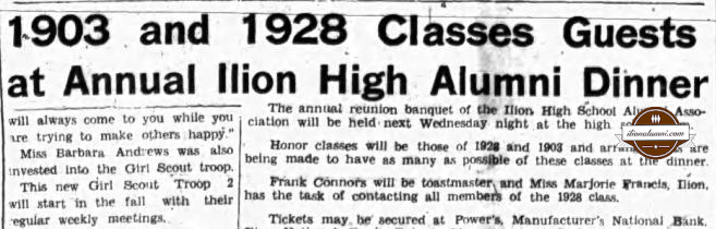 The Ilion Sentinel IHS Commencement 1928