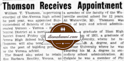 The Ilion Sentinel - 1931 - Thomson Receives Appointment
