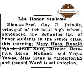 Utica Daily Press 1932 IHS Graduates