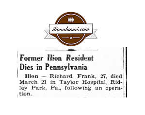 Herkimer Evening Telegram - IHS Class of 1939 - Former Ilion Resident Dies in Pennsylvania