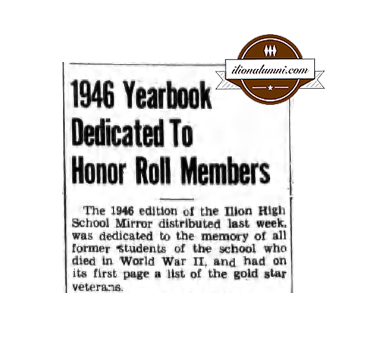 Ilion Sentinel - 1946 Yearbook Dedicated To Honor Roll Members June 20, 1946 - 1946