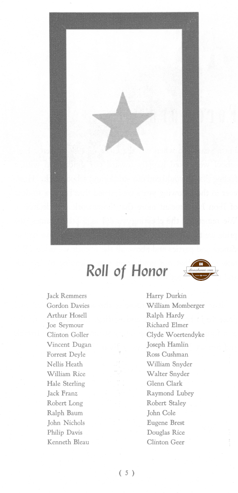 1946 Yearbook Dedicated To Honor Roll Members