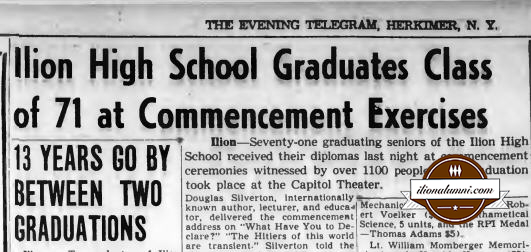 Herkimer Evening Telegram IHS Graduates 1951