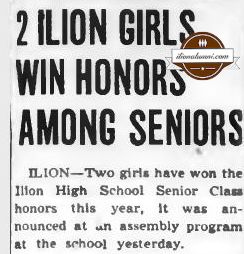 Herkimer Evening Telegram Ilion Girls Win Honors Among Seniors 1959