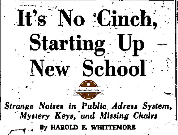 Utica Observer It's No Cinch Starting Up New School 1959