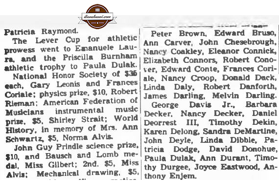 Herkimer Evening Telegram IHS Graduates 1960
