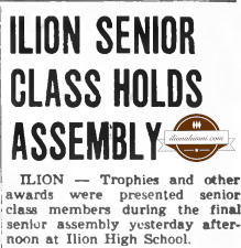 Herkimer Evening Telegram - 1960 Ilion Senior Class Holds Assembly