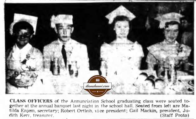 Herkimer Evening Telegram - IClass Officers of Annunciation School - 1961