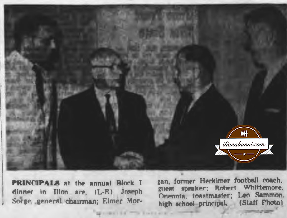 Herkimer Evening Telegram - Conley Sweeney Given Trophies by Block I - 1961