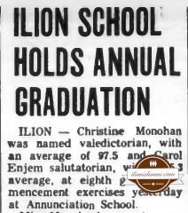 Herkimer Evening Telegram - Ilion School Holds Annual Graduation  - Annunciation School