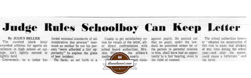 Albany NY Knickerbocker News Union Star - Judge Rules Schoolboy Can Keep Letter - IHS 1970 Albany NY Knickerbocker News Union Star - Judge Rules Schoolboy Can Keep Letter - IHS 1970