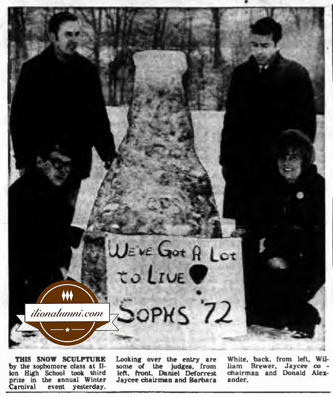Herkimer Evening Telegram - Snow Sculpture Awards Made At Winter Carnival - IHS 1970
