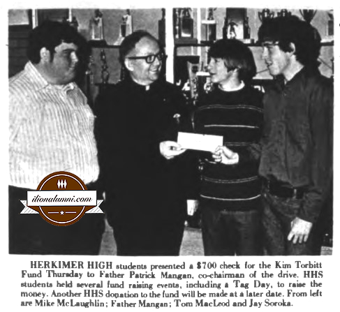 The Herkimer Evening Telegram -  $700 Boost For Kim From HHS - Class of 1972