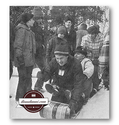 Winter Carnival - Faculty Toboggan - Mr. Murphy and Mr. Manion